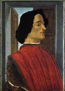 BOTTICELLI, Sandro Portrait of Giuliano de Medici oil painting on canvas